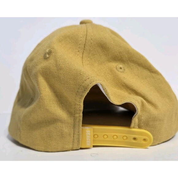 Seager Company Snapback Yellow Patch Classic Grit Western Wear Hemp Hat - Picture 4 of 8